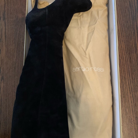 Sergio Rossi Black Suede Boots - Picture 1 of 6
